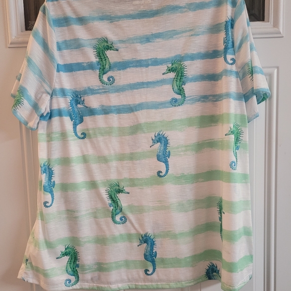 NWT Kim Rogers Ladies Seahorse Top - Picture 2 of 3